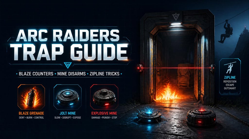 ARC Raiders Trap Guide: Hidden Blaze Grenade Counters, Mine Disarms, Barricade Combos, and Zipline Tricks