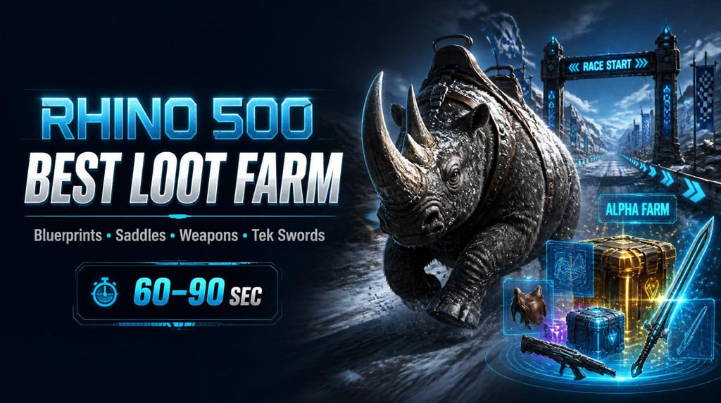 ARK: Survival Ascended Best Loot Farm: Rhino 500 Mission Guides