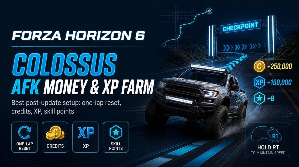 Forza Horizon 6 Colossus AFK Money & XP Guide: Best Post-Update Farm Setup