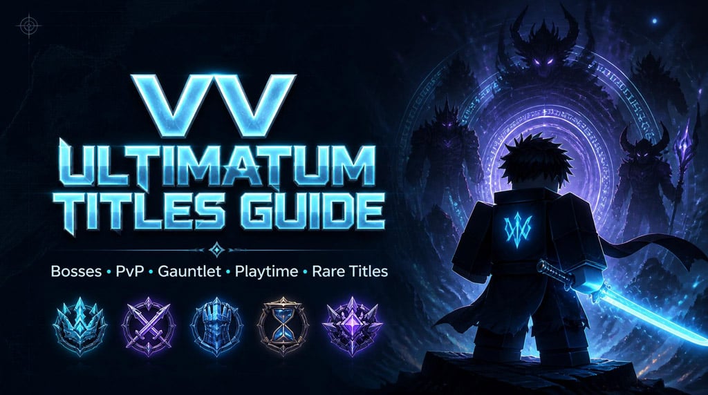 VV Ultimatum Fast Unlock Every Title Guides: Boss, Gauntlet, PvP and Playtime Titles
