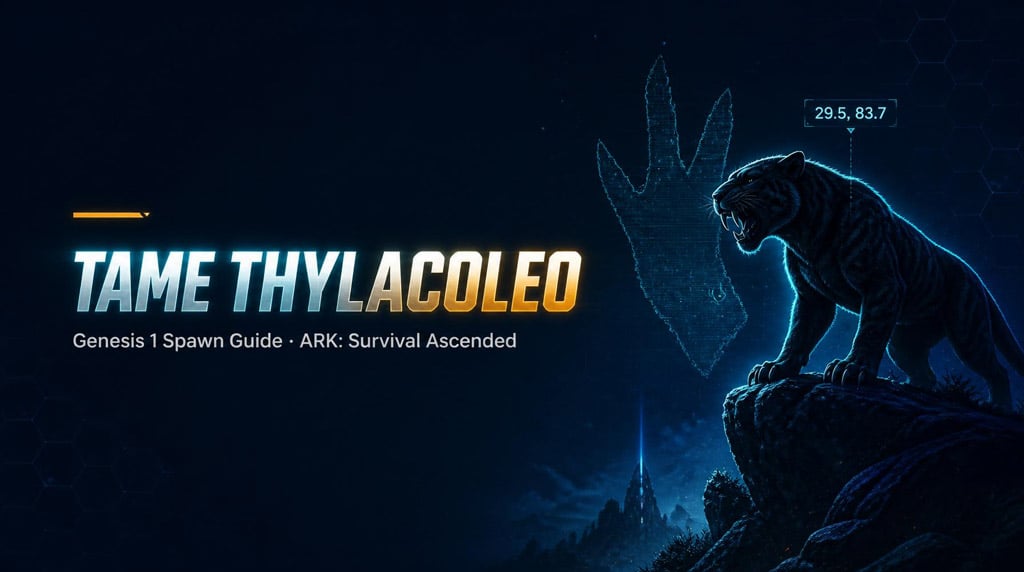 Thylacoleo Location on Genesis 1 (ASA): Spawn Coordinates, Force-Spawn Method & Fast Taming Guide