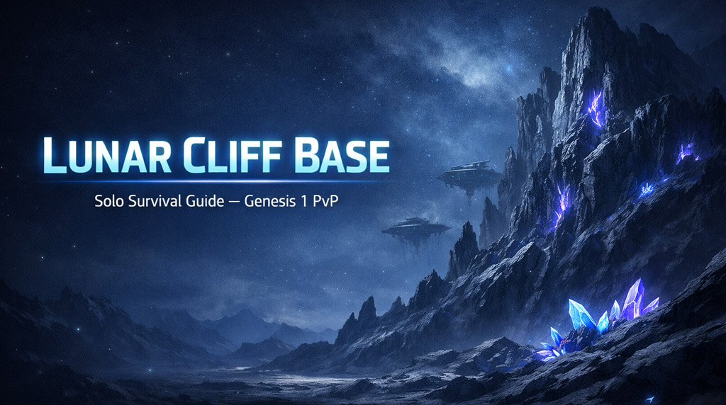ARK Survival Ascended Best Lunar Solo Base Spot on Genesis 1