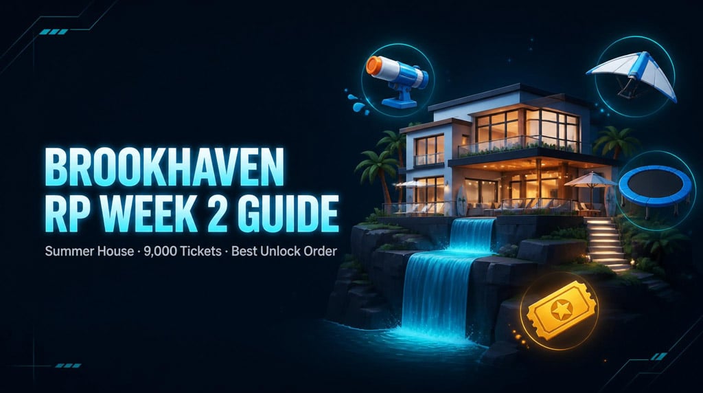 Brookhaven RP Week 2 Rewards Guide: Summer House Cost, Best Unlock Order & Ticket Farming Tips