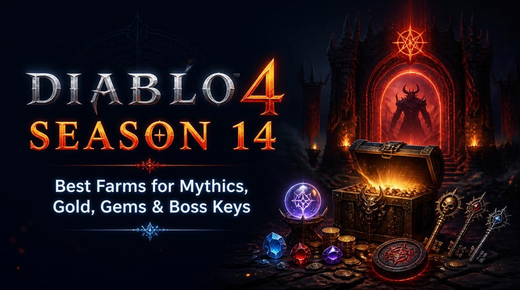 Diablo 4 Season 14 Farming Guide: Best Ways to Farm Mythics, Gems, Gold, Boss Keys and Materials