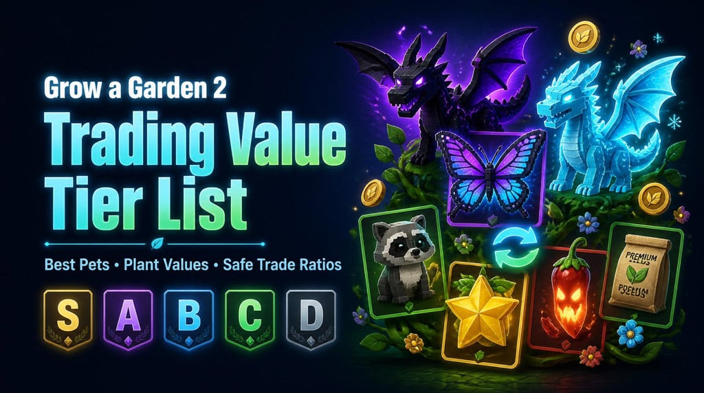 Grow a Garden 2 Items Trading Value Tier List: Best Pets, Plants, and Safe Trade Ratios
