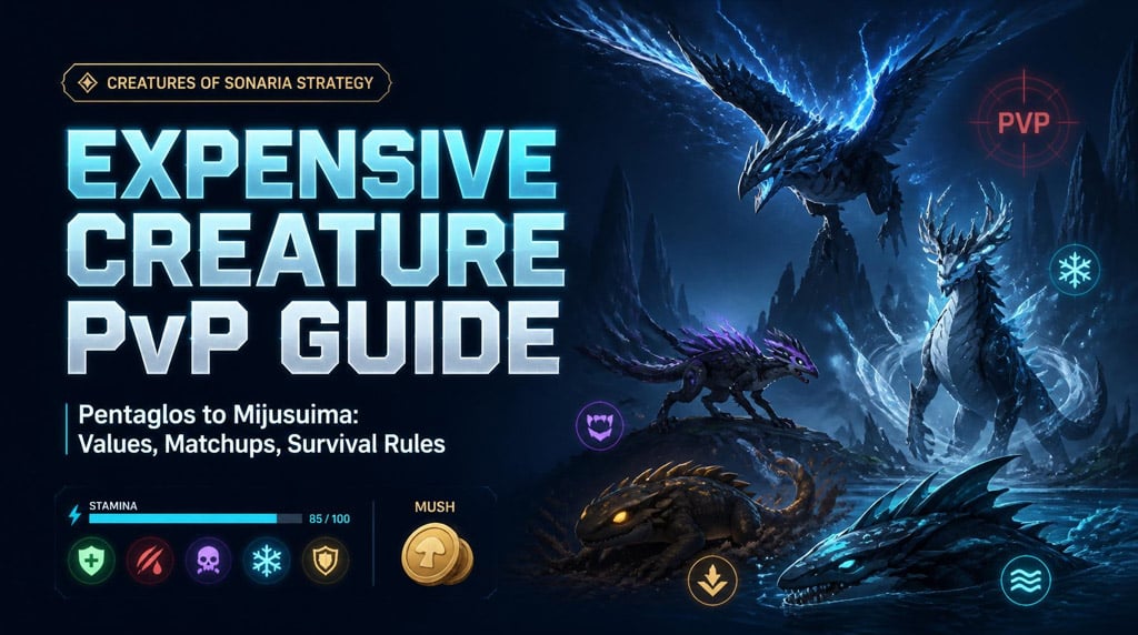 Creatures of Sonaria Creature PvP Guide: Pentaglos to Mijusuima Evolution Route
