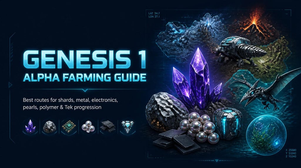ARK: Survival Ascended Best Genesis 1 Alpha Resource Farming Methods