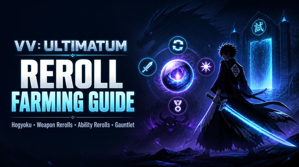 VV: Ultimatum Reroll Farming Guide: Best Ability Reroll, Weapon Reroll, Hogyoku, and Gauntlet Methods