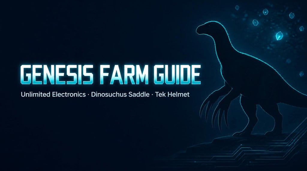 ARK Genesis Farm Guide: Unlimited Electronics + Dinosuchus Saddle & Tek Helmet Loot Run