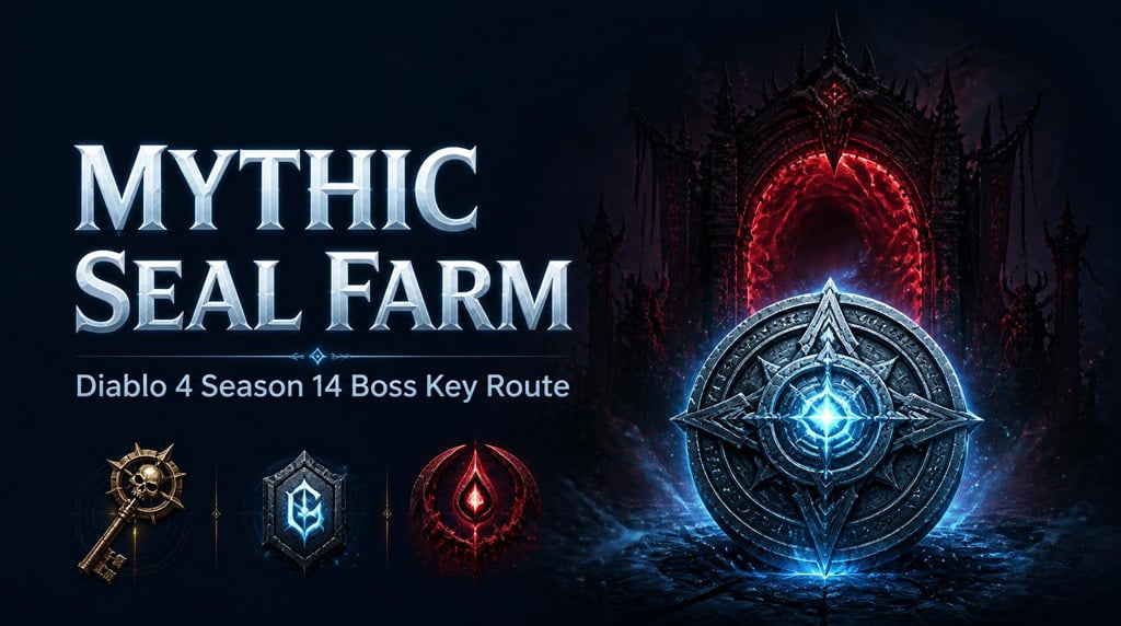 Diablo 4 Season 14 Mythic Seal Farm Guide: Best Bosses, Keys, War Plans, and Routes