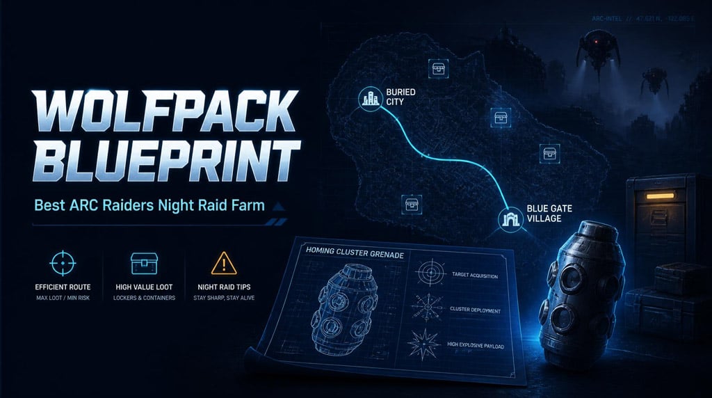 ARC Raiders Best Wolfpack Blueprint Location: Fast Night Raid Farming Route
