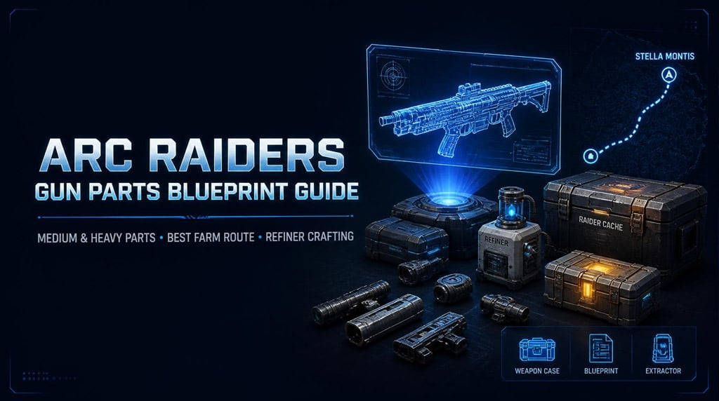ARC Raiders Medium & Heavy Gun Parts Blueprint Guide: Best Farm Route, Locations, and Refiner Crafting