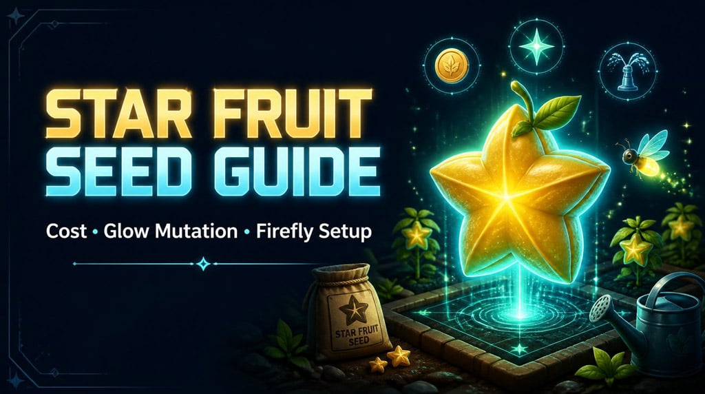 Grow a Garden 2 Star Fruit Seed Guide: Cost, Glow Mutation, Firefly Setup, and Best Farming Strategy