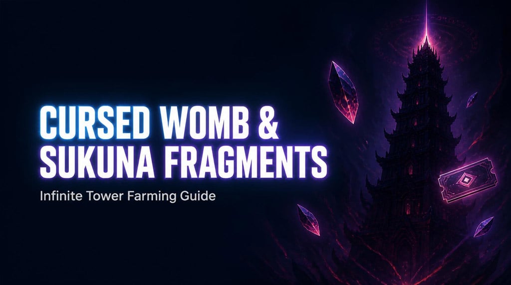 Roll A Anime To Fight Farming Cursed Womb and Sukuna Fragments Guides