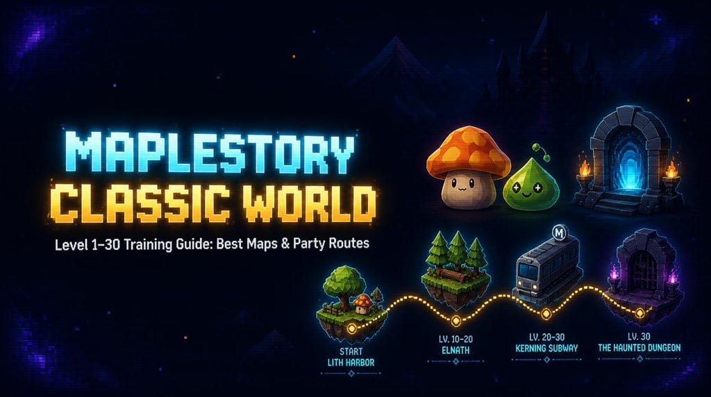 MapleStory Classic World Early Best Maps, PQ, and Party Spot): The No-BS 1-30 Leveling Guide