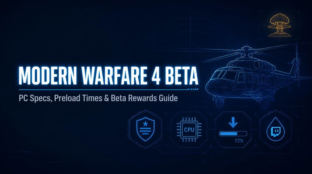 Modern Warfare 4 Beta Guide: PC Specs, Preload Times, Rewards & Twitch Drops