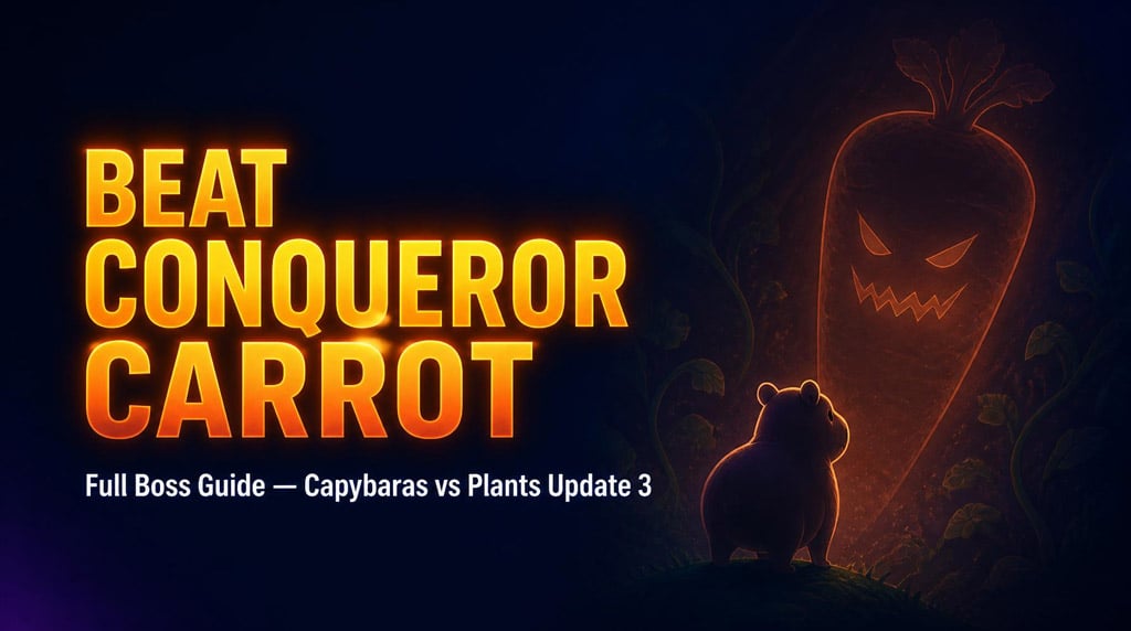 Capybaras vs Plants Beat Conqueror Carrot Boss Guide: Build a real high-DPS team