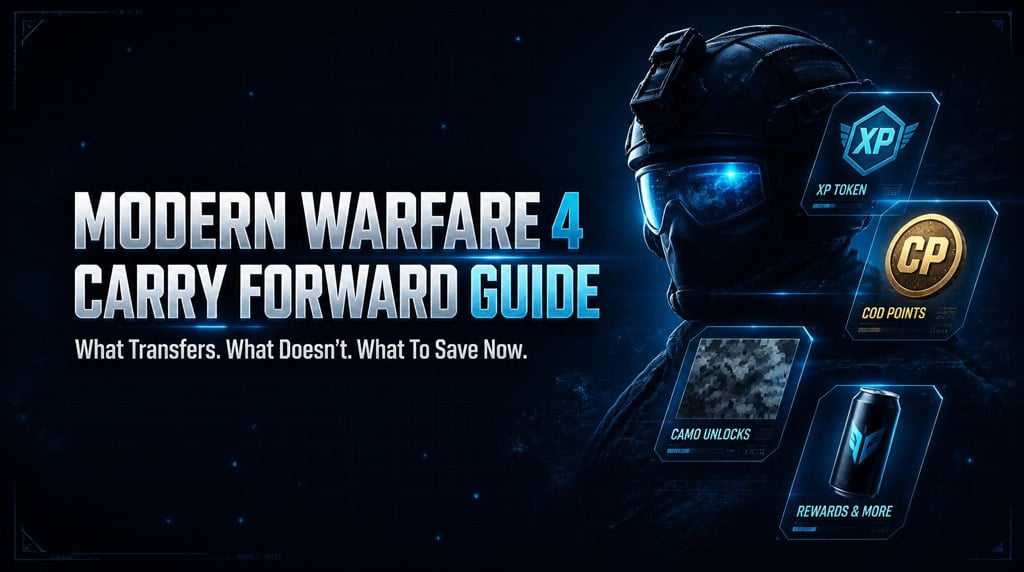 Modern Warfare 4 Carry Forward:XP Tokens, COD Points, Camos, Monster Energy