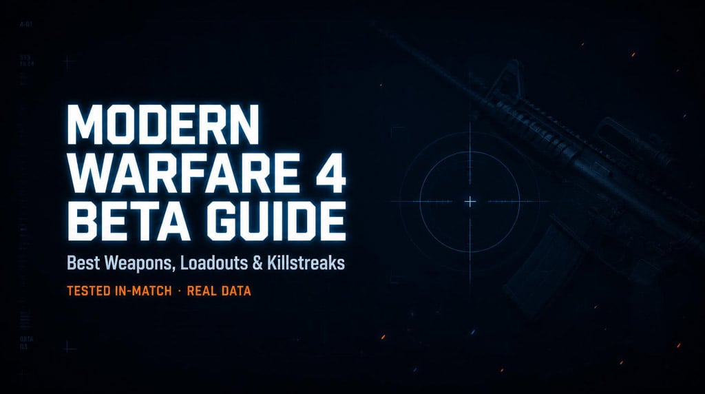 Modern Warfare 4 Beta Best Weapons, Loadouts, Perks & Killstreaks