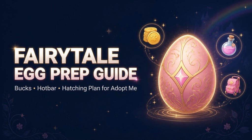 Adopt Me Fairytale Egg Prep Guide: Bucks, Hotbar, and Hatching Plan