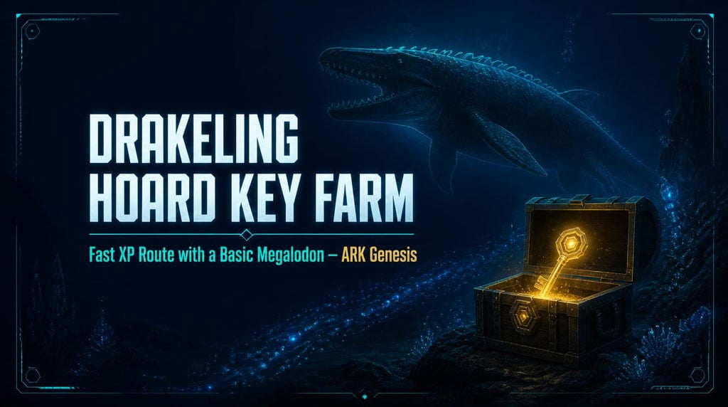 ARK Survival Ascended Genesis Secret Drakeling Hoard Key Farm: Fastest XP Route
