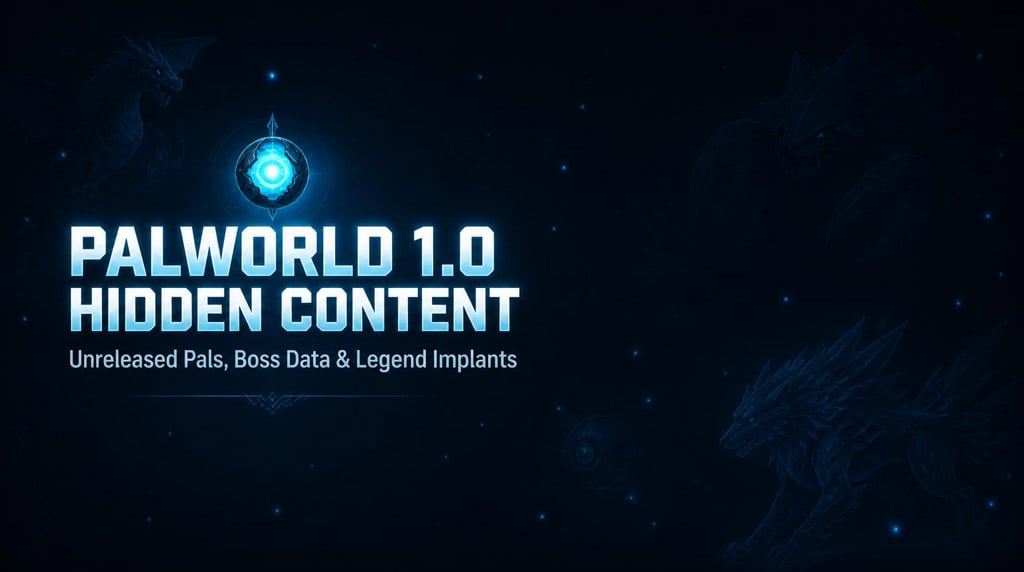 Palworld 1.0 Datamine Breakdown: Unused Pals, Boss Data, Legend Implants & Level 100 Clues