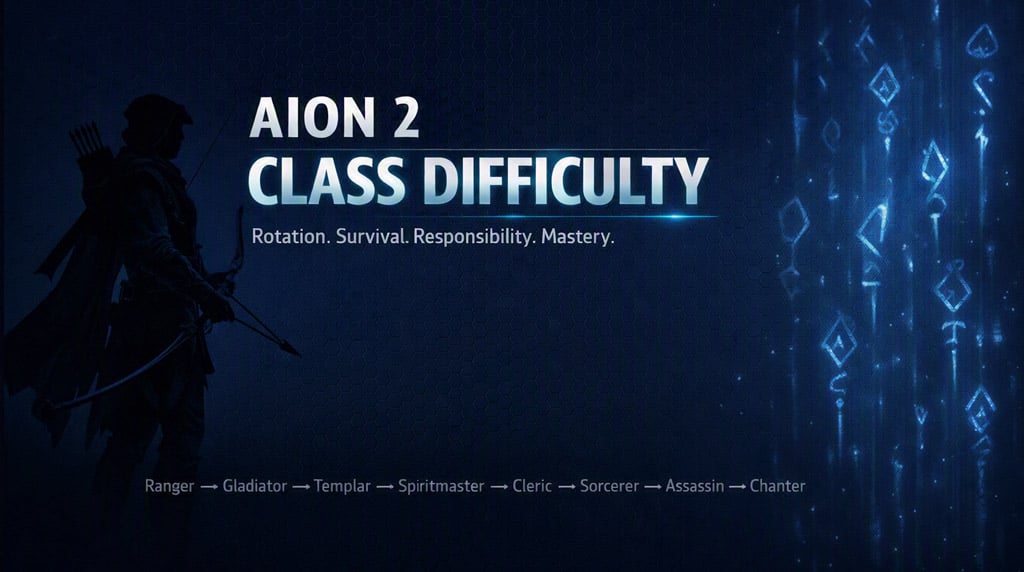 Aion 2 Class Difficulty Guide: Ranked From Ranger to Chanter for Global Launch