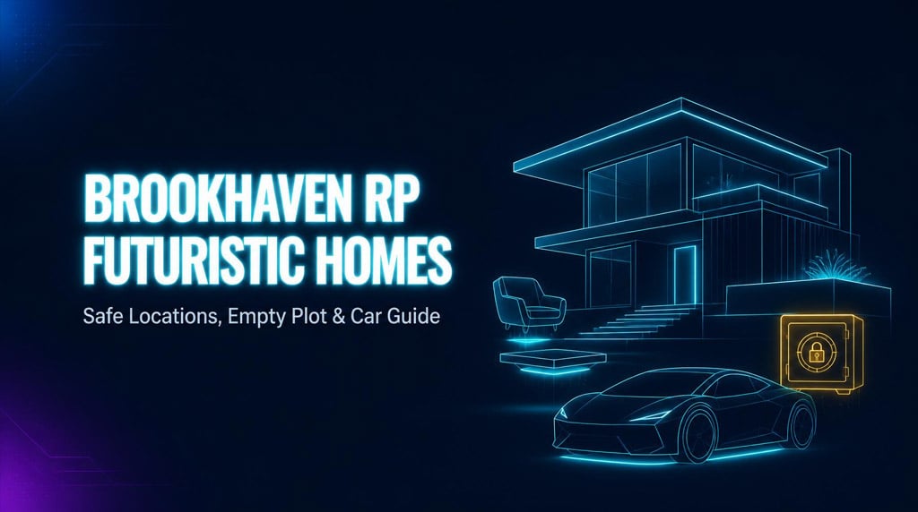 Brookhaven RP Futuristic Homes Update: Safe Locations, Empty Plot, Props & Car Guide