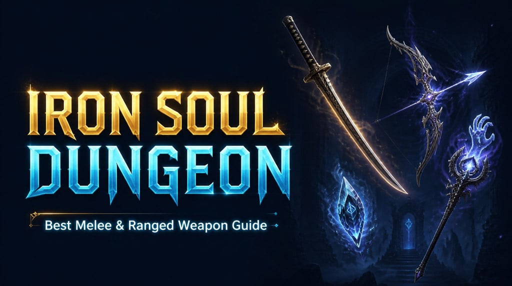 Iron Soul Dungeon: Best Melee & Ranged Weapons: Yokozuna, Divine Bow, Ghost Crystal, Ghost Hand Staff