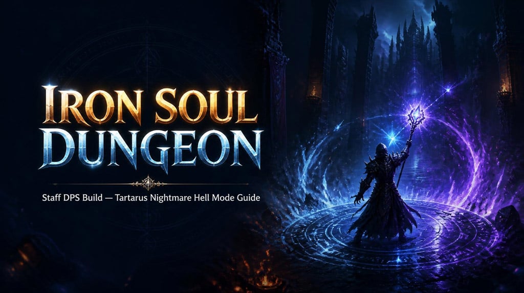 Iron Soul Dungeon Best Stats Staff DPS Build for Tartarus Nightmare Hell Mode
