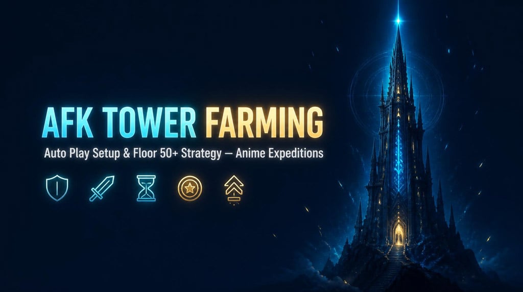 Anime Expeditions Best Way to Farm AFK Tower: Auto Play Setup, Team Comps, and Floor 50+ Strategy