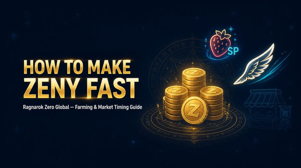 Ragnarok Zero Global Zeny Fast Making: Farming Routes & Market Timing
