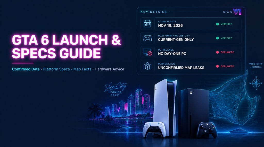 GTA 6 Launch Guide: Confirmed Release Date, Specs, and Platforms GTA 6 Launch Guide: Confirmed Release Date, Specs, and Platforms