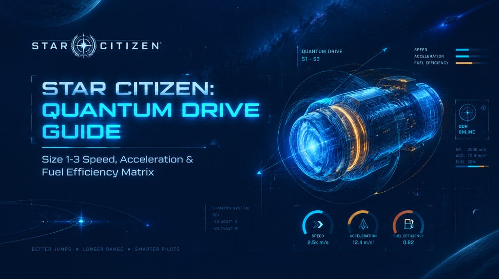 Star Citizen Best Quantum Drives: S1 to S3 Speed & Route Matrix