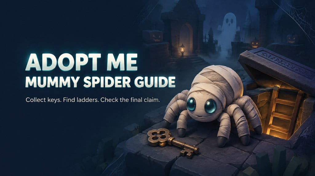 Adopt Me Unlock Mummy Spider: Crypt Keys & Tomb Guide