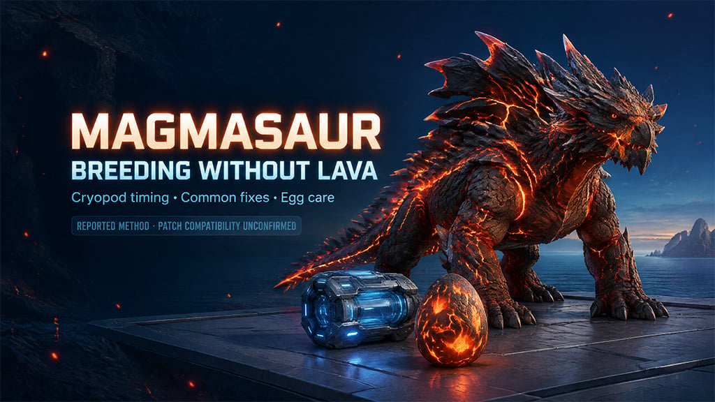 ARK Magmasaur Breeding Without Lava: Cryopod Trick and Failure Fixes