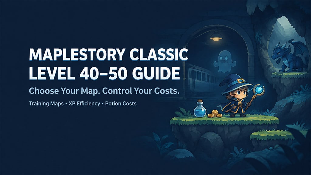 MapleStory Classic World Level 40–50 Guides: Maps, XP, and Potion Costs
