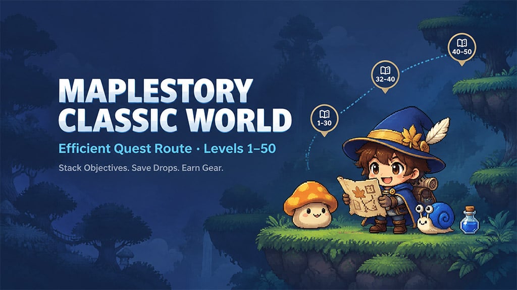 MapleStory Classic World Quest Guide: Efficient Level 1–50 Route