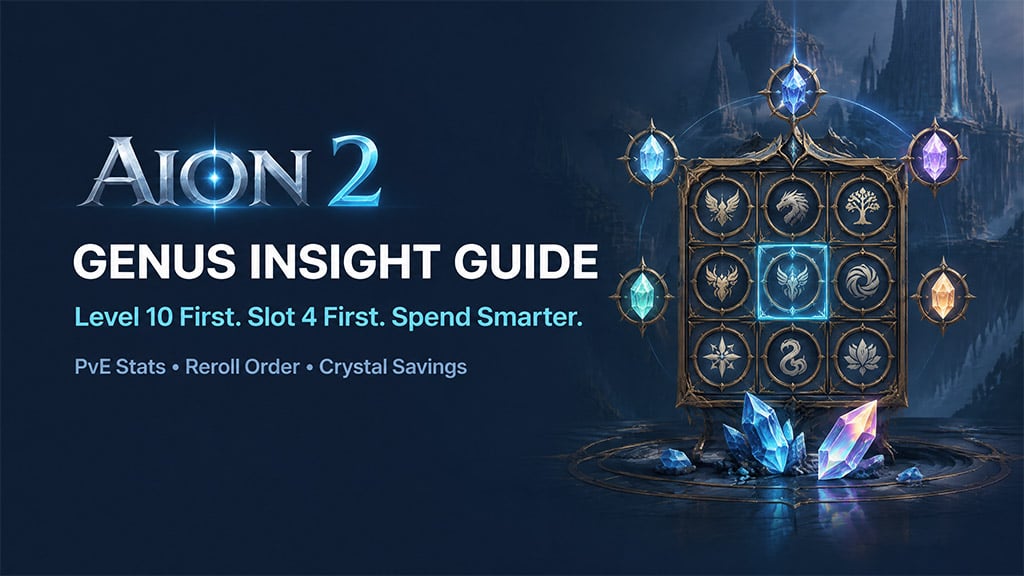 Aion 2 Genus Insight Guide: Best PvE Stats, Roll Order & Crystal Savings