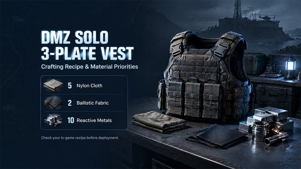 MW4 DMZ 3-Plate Vest Solo Guide: Exact Recipe & Best Farm Routes