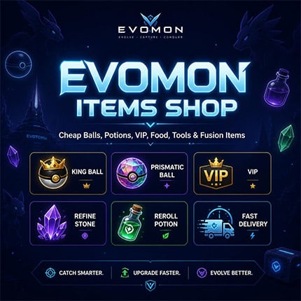 Evomon Item Shop - Buy Cheap Food, Tools, and Fusion Items