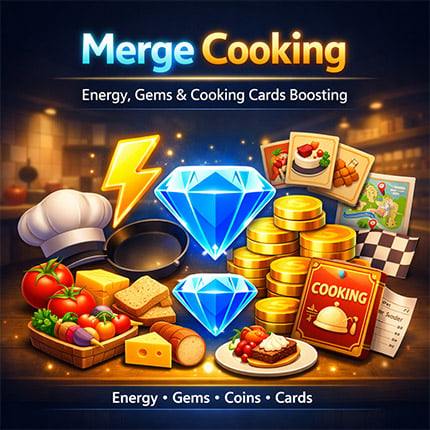 Buy Merge Cooking Energy, Diamonds & Cooking Cards Items