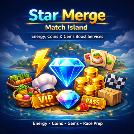 Buy Cheap Star Merge Match Island Game Energy & Diamonds Items