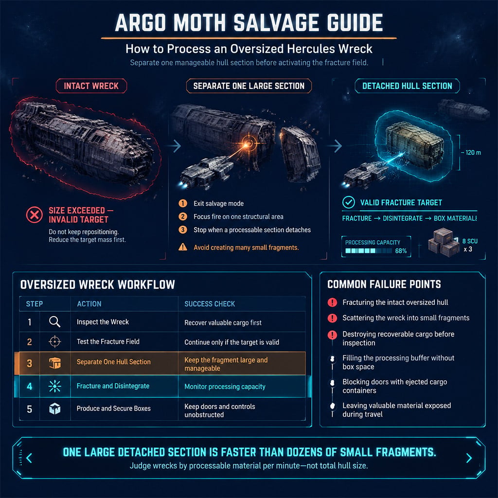 1 argo moth oversized wreck salvage