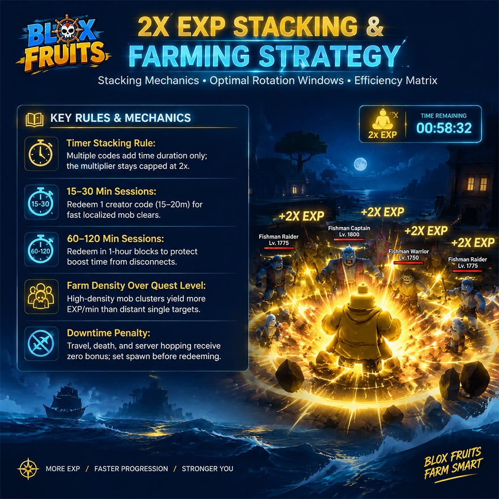 In-game comparison table displaying leveling gains under active double EXP multiplier In-game comparison table displaying leveling gains under active double EXP multiplier