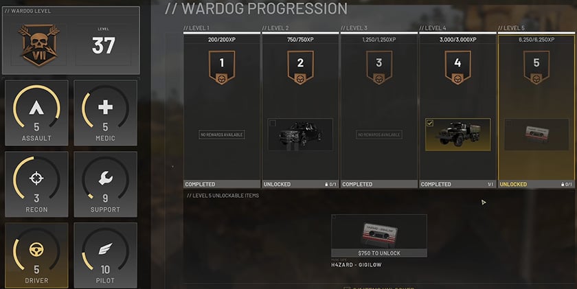 Driver Level Progression Driver Level Progression