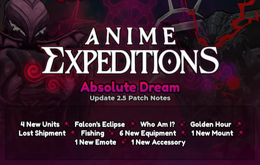 anime expeditions 2 5 progression roadmap