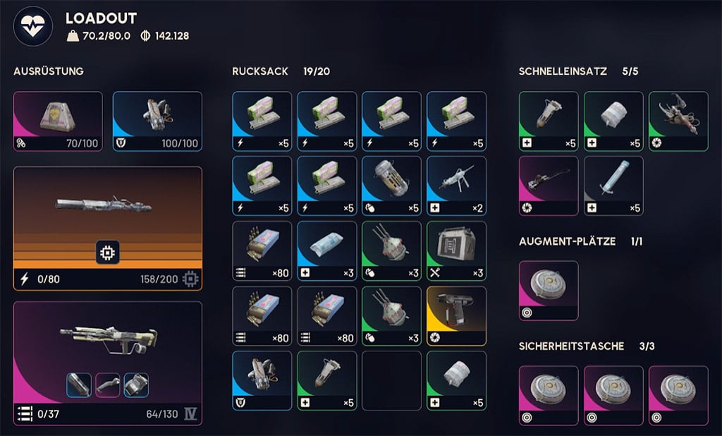 Trio equipment plan showing Deadlines, Equalizer, smoke, and traversal tools.