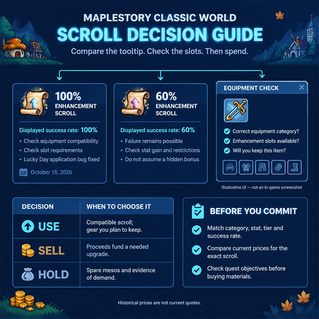 MapleStory Classic World scroll decision MapleStory Classic World scroll decision