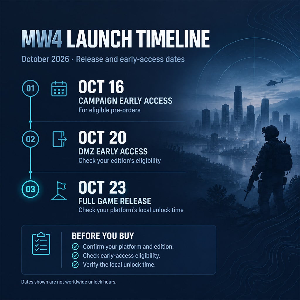 Timeline showing campaign access October 16, DMZ access October 20, and release October 23.